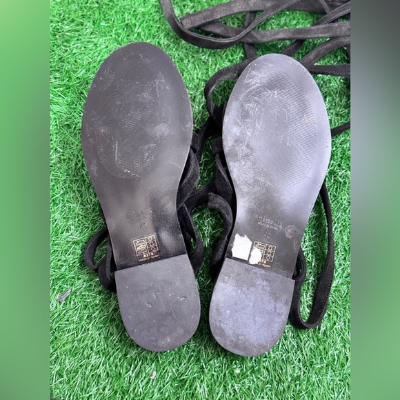 Minelli Black Strappy Sandals Size 40 - Picture 3 of 6